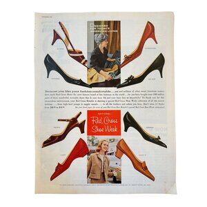 Vintage 1960 National Red Cross Shoe Week Advertisement Print Ad